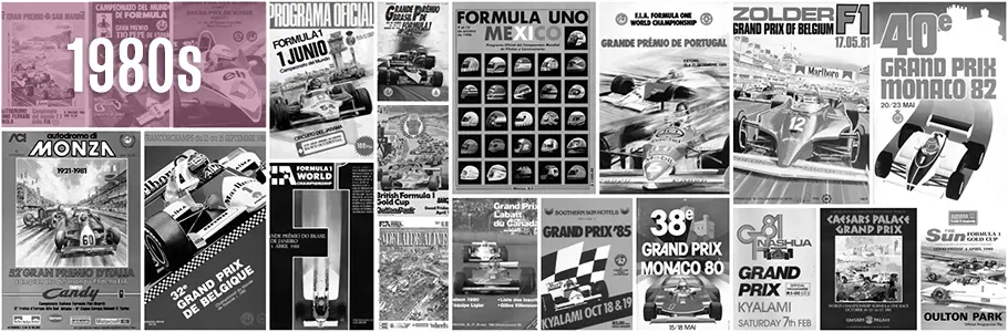 Formula 1 Race Covers 1980s
