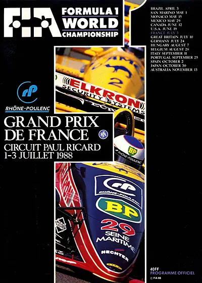 1988-07-03 | 1988 Grand Prix De France | Le Castellet