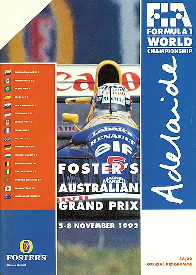 1992-11-08 | 1992 Australian Grand Prix | Adelaide